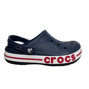 Crocs Bayaband Boys Girls Clogs Size 2 (J2) Blue Comfortable Lightweight Sandals
